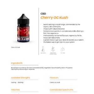 CBD Cherry OG Kush 50ml E Liquid 1500mg