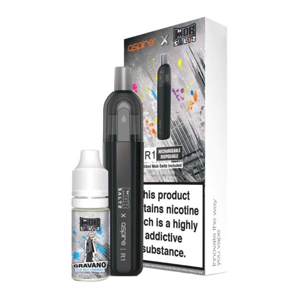 Aspire R1 Up To 5280 Puffs Disposable Vape Refillable Kit Includes Free Nic Salt