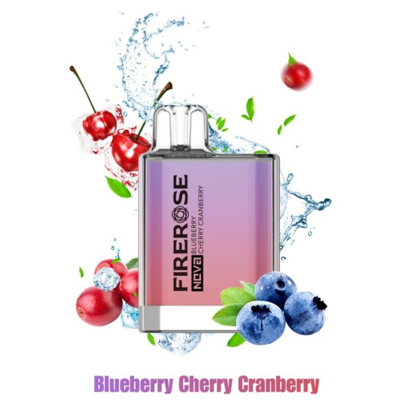 Firerose Nova Blueberry Cherry Cranberry 600 Puffs Disposable Vape