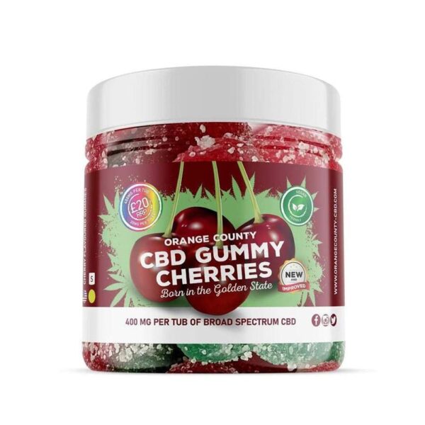 CBD Gummy Cherries Small Tub 400mg