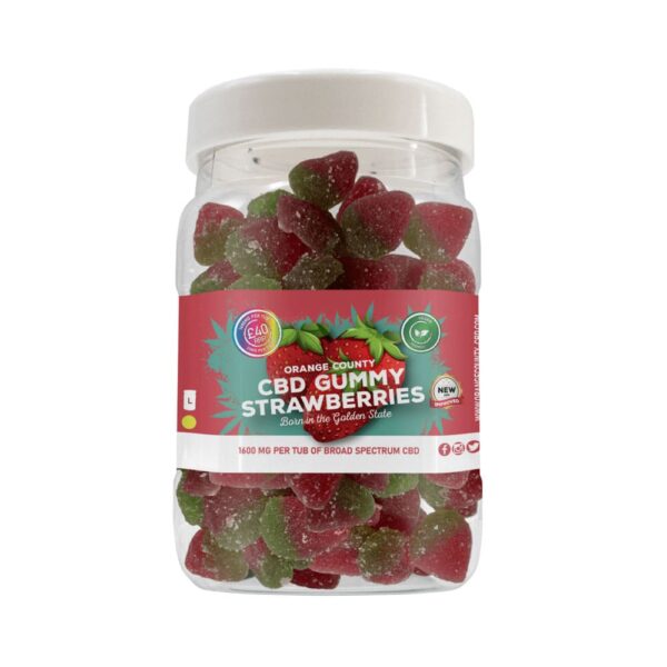 CBD Gummy Strawberries Large Tub 4800mg