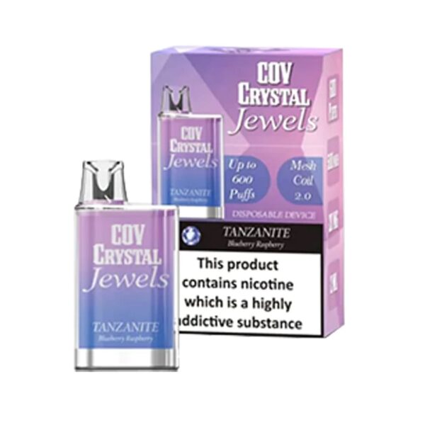 COV Crystal Jewels Blueberry Raspberry 600 Puffs Disposable Vape