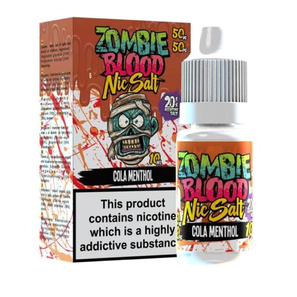Zombie Blood Cola Menthol 10ml Nic Salt E Liquid - 20mg