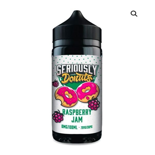 Raspberry Jam Doozy Vape Seriously Donuts100ml Shortfill E-Liquid