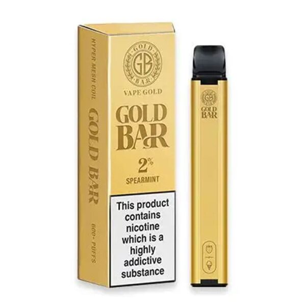 Spearmint Gold Bar 600 Puffs Disposable Pod Device