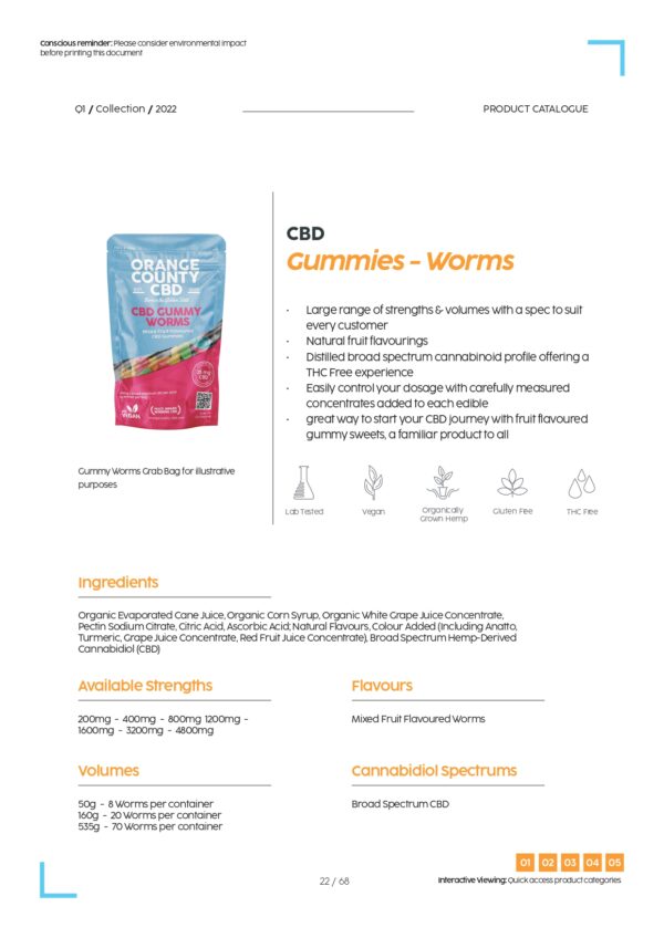 CBD Gummy Grab Bags Worms 200mg