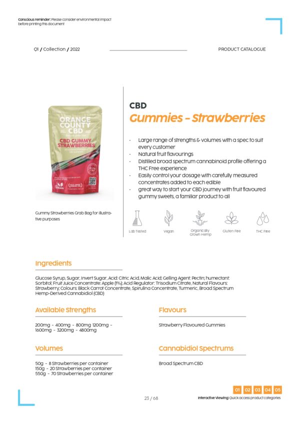 CBD Gummy Grab Bags Strawberries 200mg