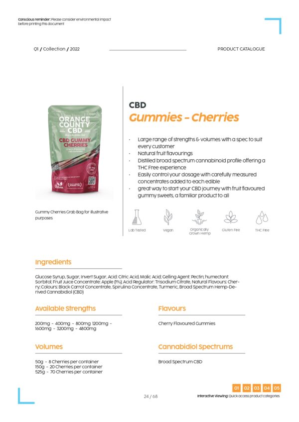 CBD Gummy Grab Bags Cherries 200mg