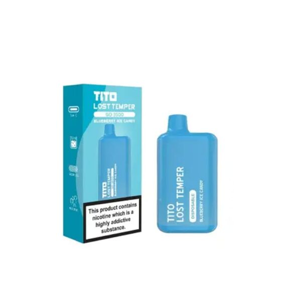 Blueberry Ice Candy Tito Lost Temper 3500 Puff Disposable Vape