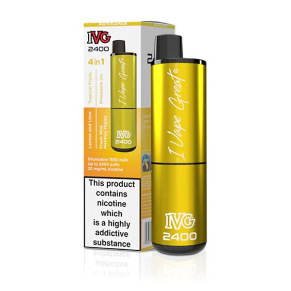 Yellow Edition 4-in-1 (Mix) IVG 2400 Puffs Disposable Vape