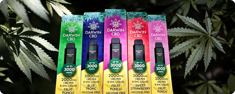 Darwin CBD 2000mg Disposable Vape 3000 Puffs